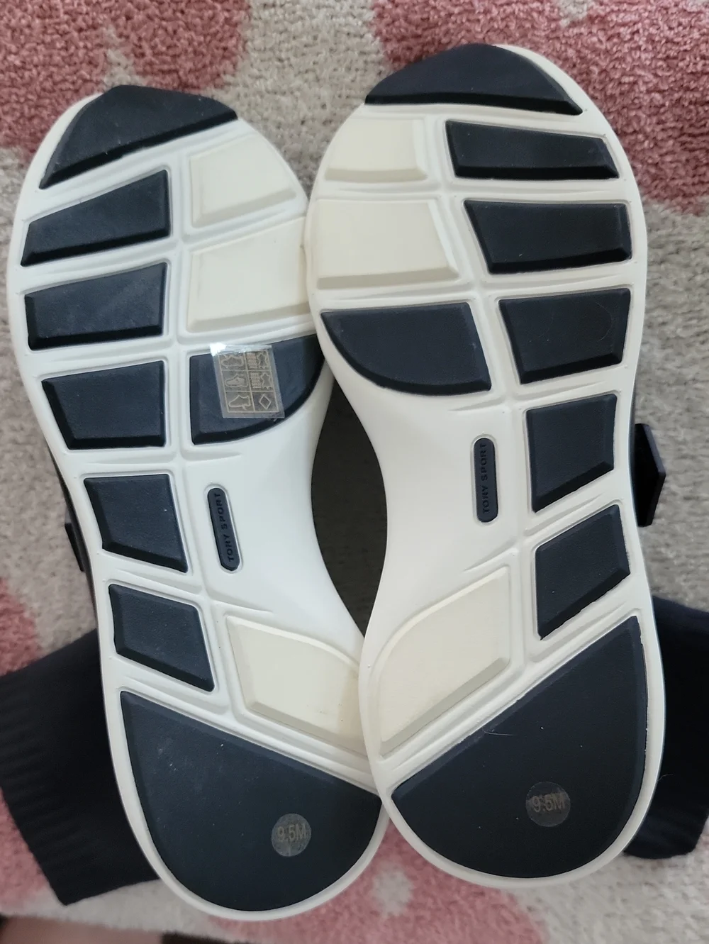 Tory Sport by Tory Burch Chevron Strap Sock Sneakers. Navy Women's Size 9.5 NWOT